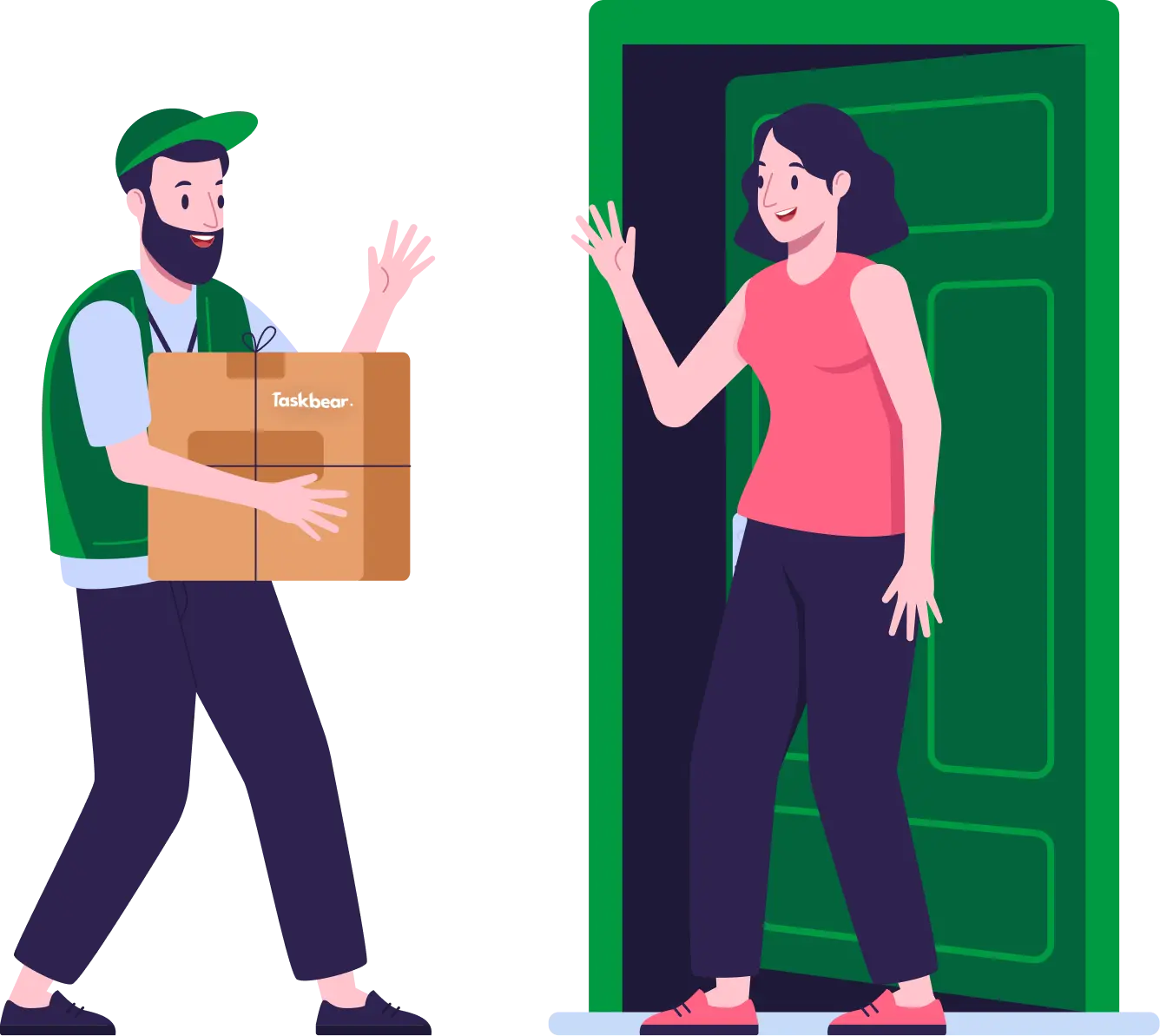 Delivery Person with Packages
